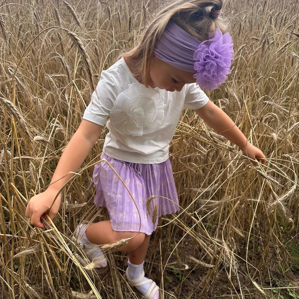 Handmade Lovely Lavender Kids' Floral Headband